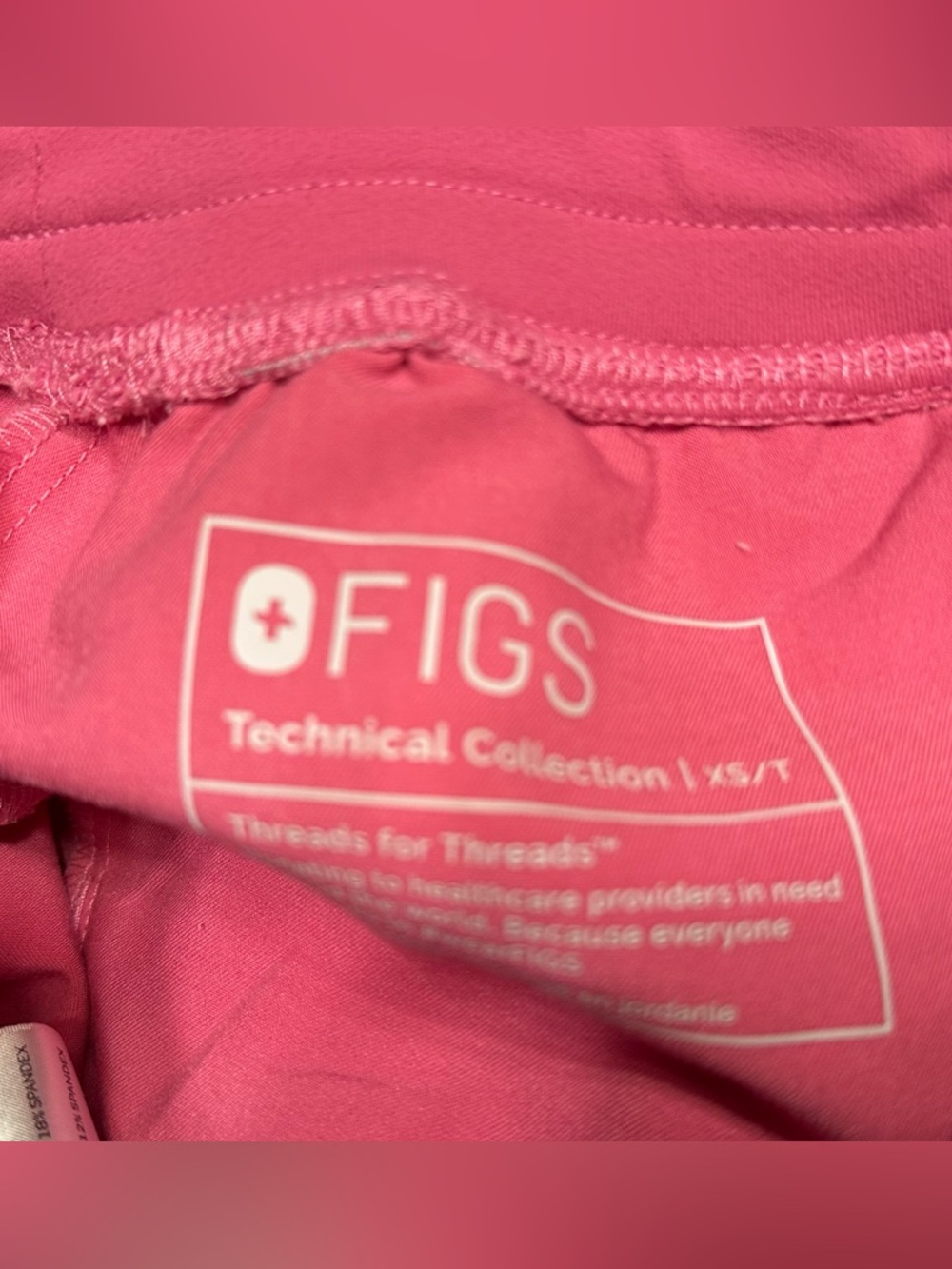 Figs Bubblegum Pink Zamora Joggers XS Tall - Picture 3 of 3